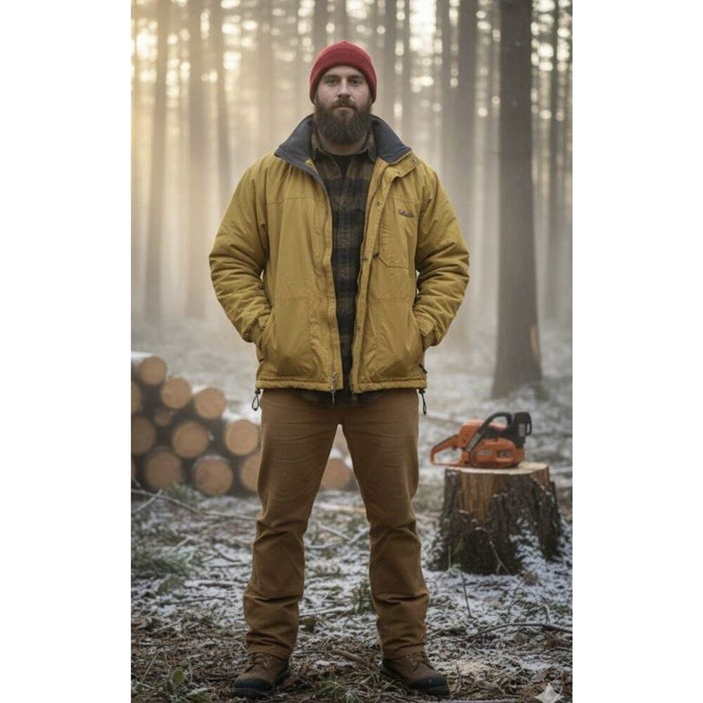 Men's Cabela's STILLWATER SUPPLY Fleece Lined Jacket Sz XL Mustard‎ Yellow Y2K
